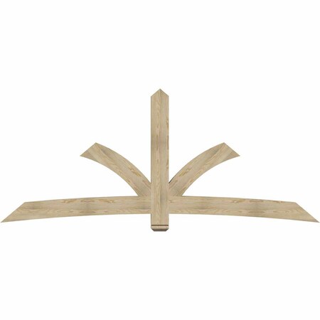 Ekena Millwork Davenport Rough Sawn Timber Gable Bracket, Douglas Fir, 108"W x 45"H x 4"D x 6"F, 10/12 Pitch GBW108X45X0406DAV00RDF